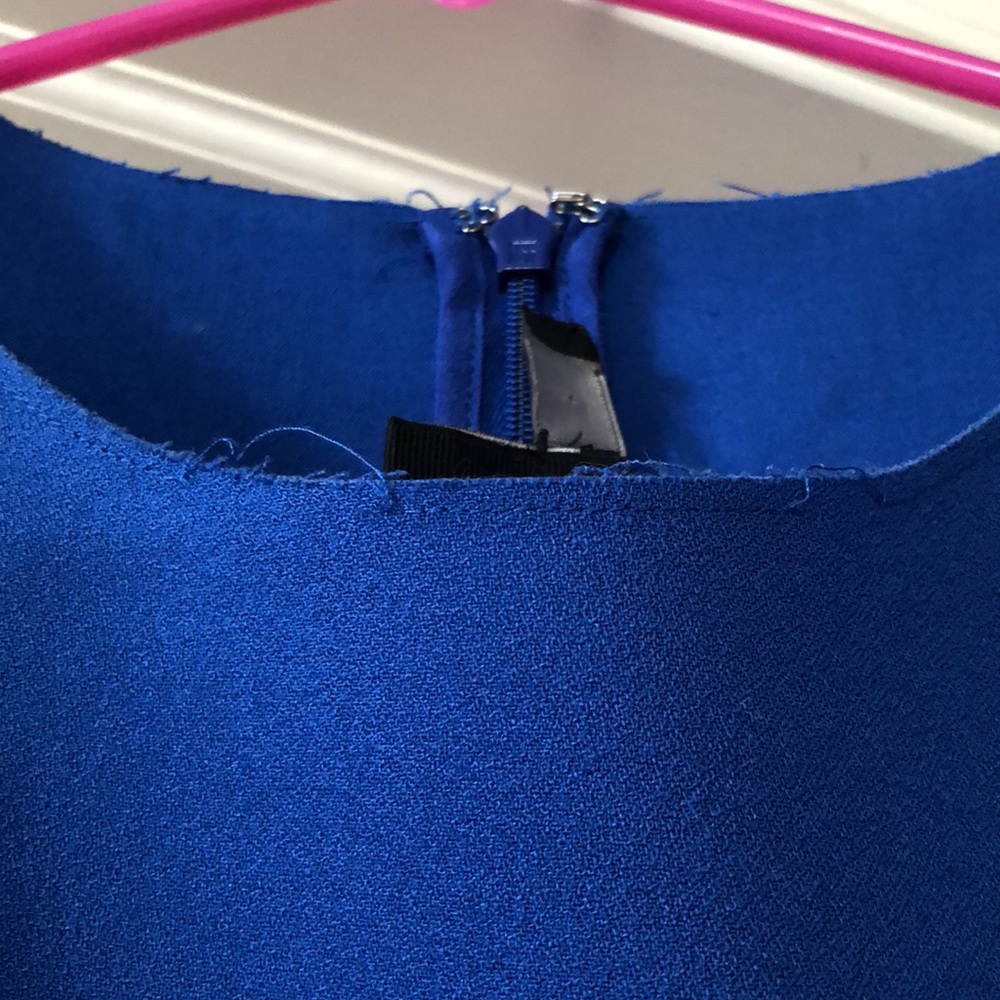 J Crew Royal Blue Scalloped Shift Dress - Picture 3 of 3